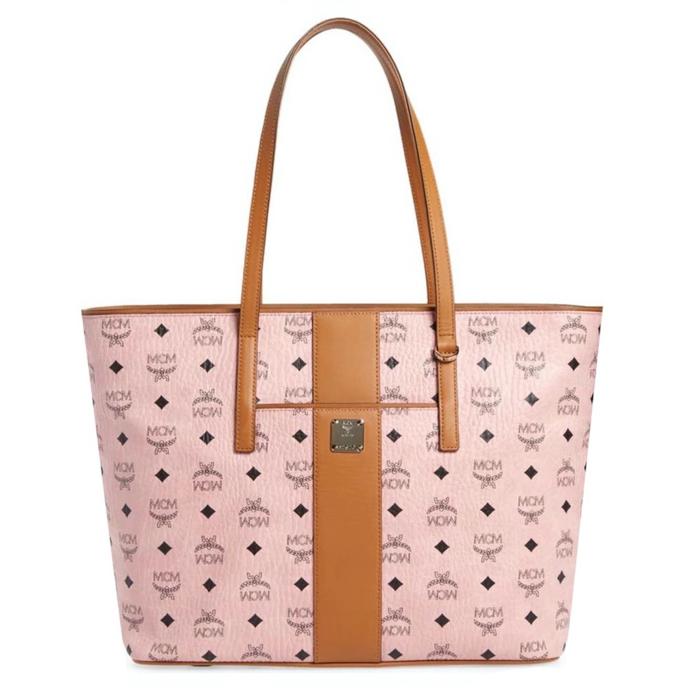 MCM Anya Medium Visetos Zip Top Shopper in Soft pink (Nordstrom Exclusive)